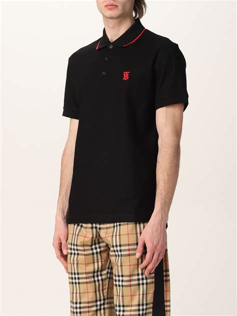 burberry polo herren schwarz|Baumwoll.